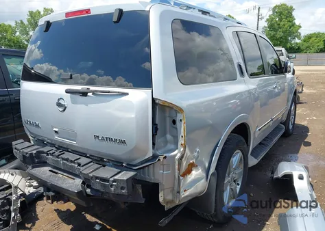 2010 Nissan Armada Platinum из США, поврежденный, VIN 5N1AA0NE0AN623981